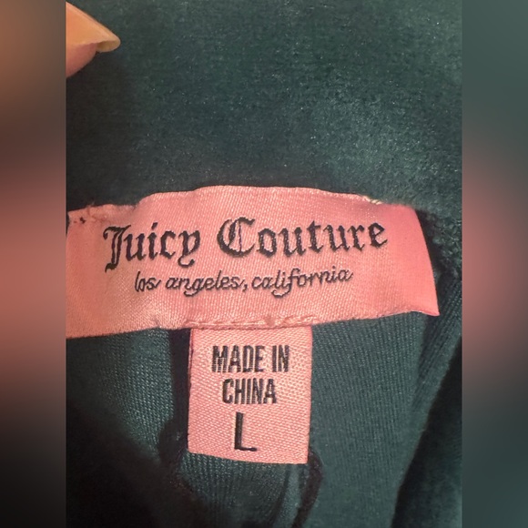 Juicy Couture Dark Green Velour Jogger Set - Picture 7 of 10